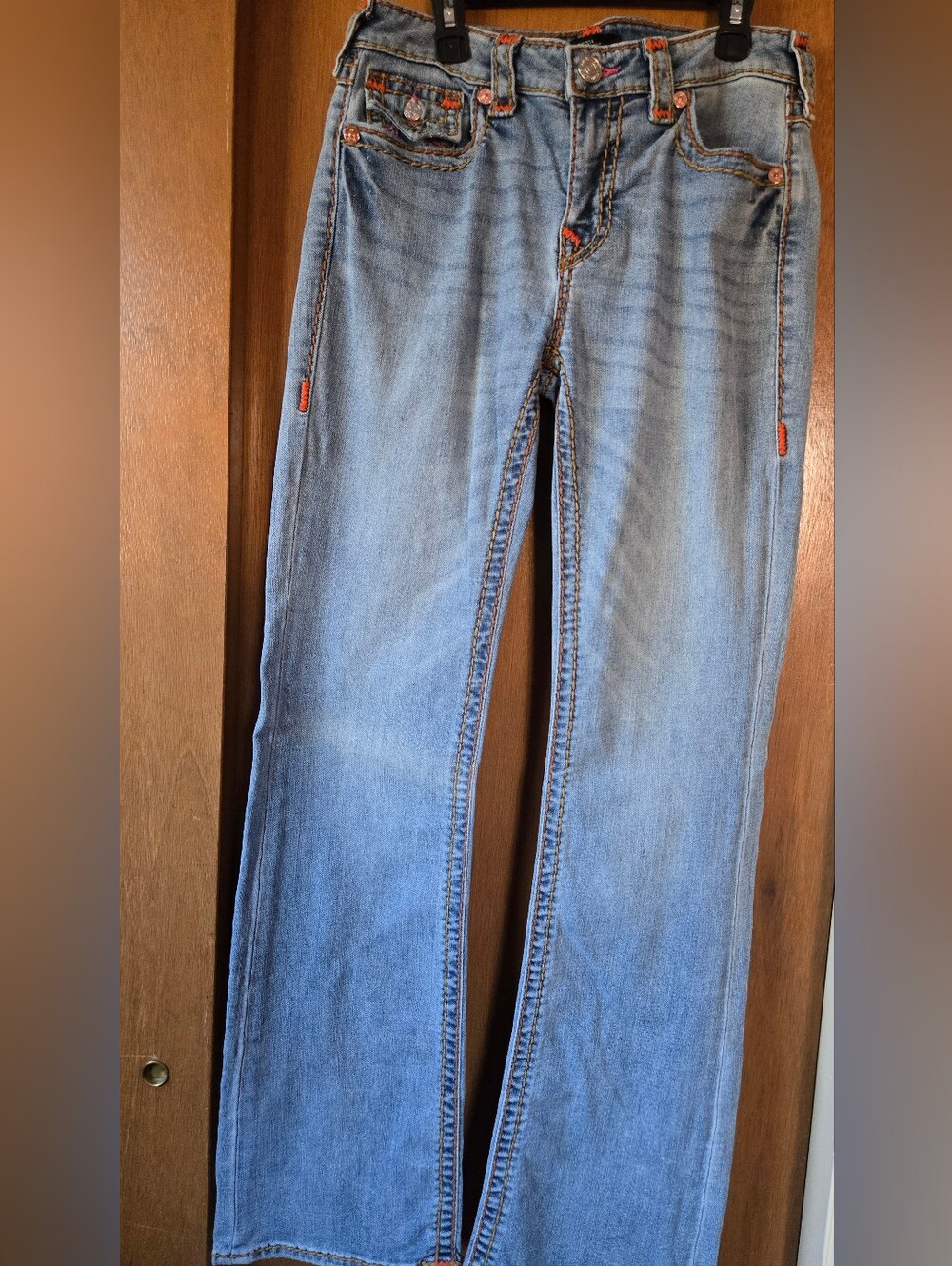 TRUE RELIGION WOMENS BECCA MIDRISE BOOTCUT FLAP SUPER T JEANS